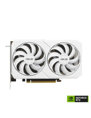 ASUS DUAL-RTX3060-O8G-WHITE NVIDIA GeForce RTX 3060 8 Giga Bites GDDR6