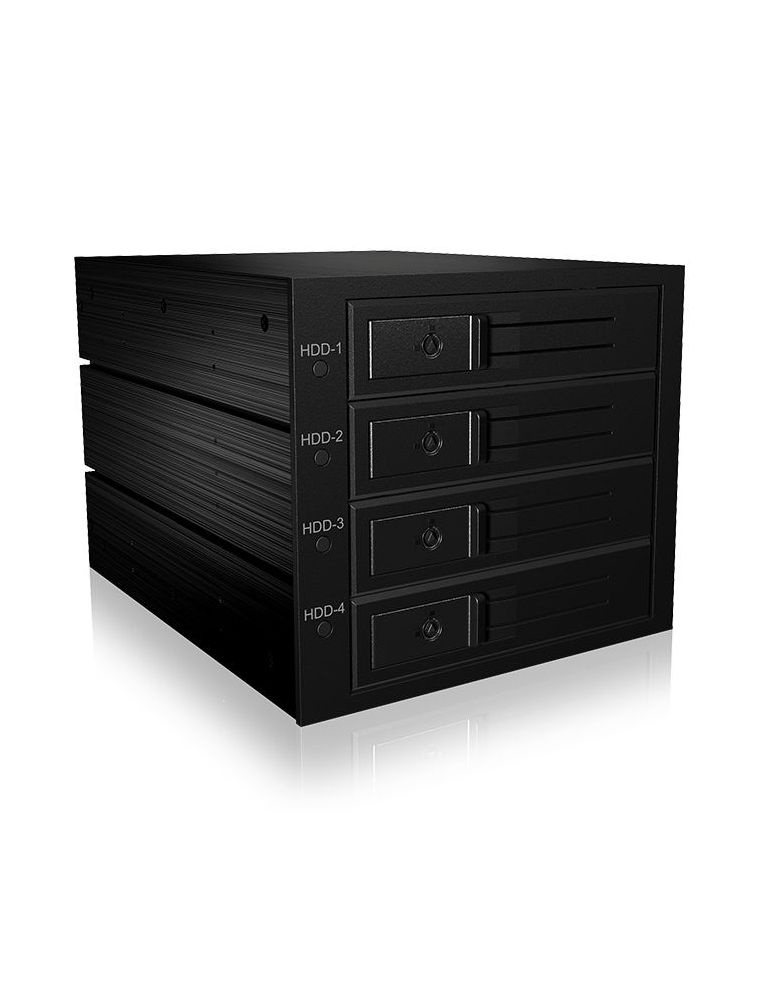 ICY BOX IB-564SSK 3x 5,25" Tavă disc memorie Negru