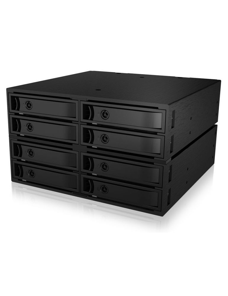 ICY BOX IB-2281MSK 2x 5,25" Tavă disc memorie Negru