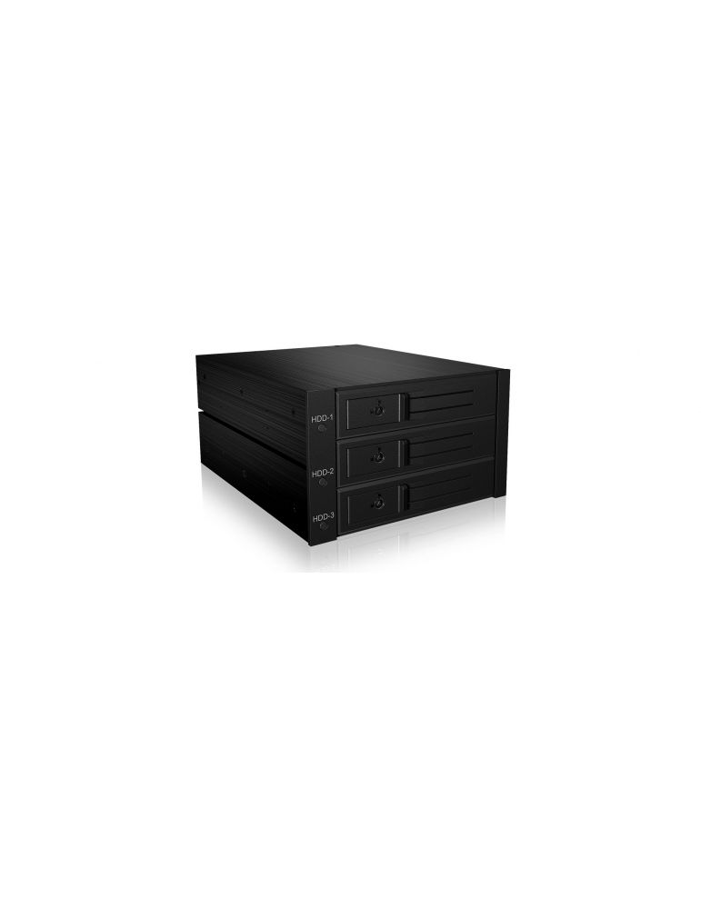 ICY BOX IB-563SSK 2x 5,25" Tavă disc memorie Negru