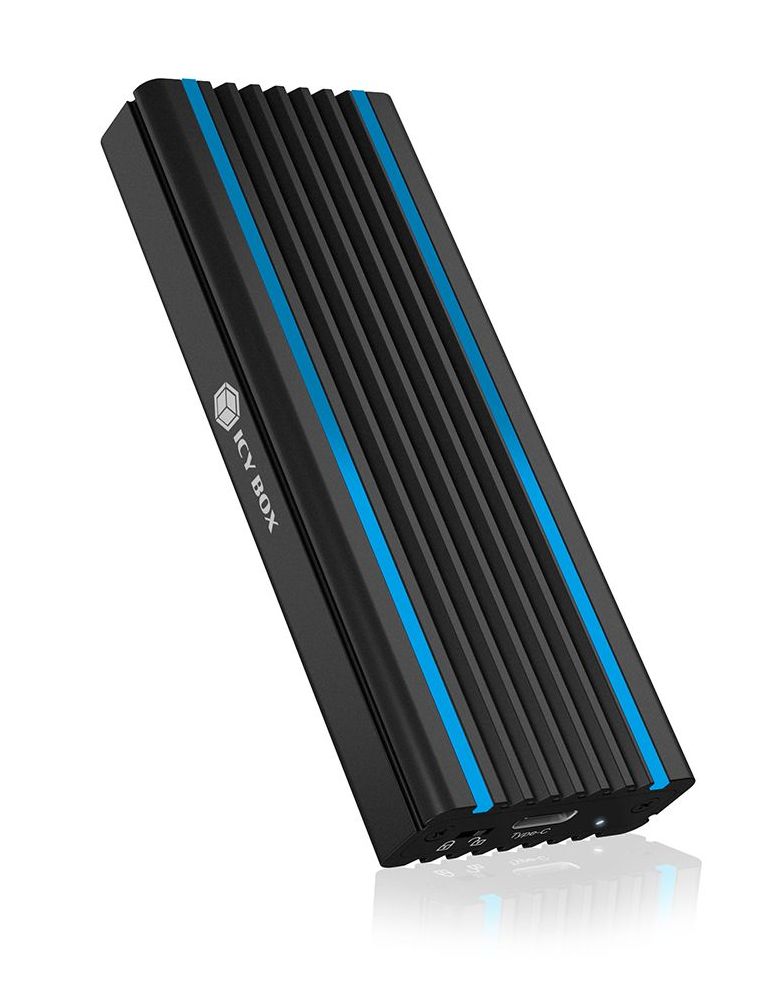 Icy box Rack SSD Raidsonic Icybox IB-1824ML-C31 RGB, USB-C, M.2, Black