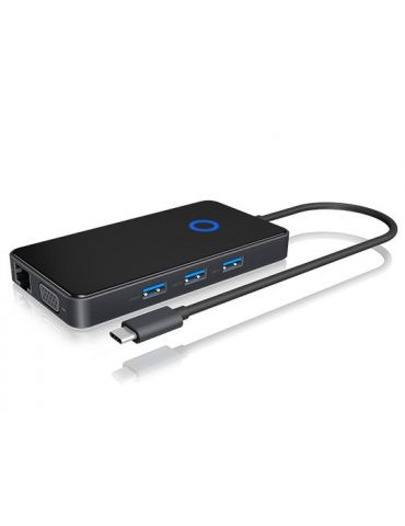 ICY BOX IB-DK4027-CPD stații de andocare și replicatoare de porturi pentru calculatoare portabile Prin cablu USB 3.2 Gen 2 (3.1