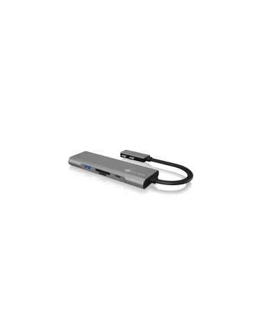 ICY BOX IB-DK4043-2C stații de andocare și replicatoare de porturi pentru calculatoare portabile Tip dock Antracit