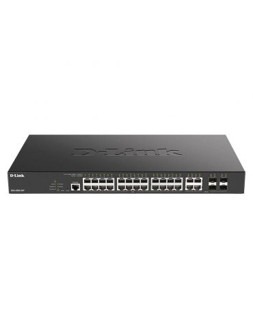 D-Link DGS-2000-28P switch-uri Gestionate L2 L3 Gigabit Ethernet (10 100 1000) Power over Ethernet (PoE) Suport 1U Negru - Tik.ro