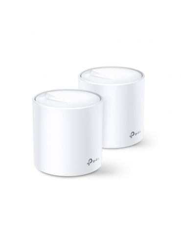 TP-Link DECO X60(2-PACK) sistem Wi-Fi tip rețea Bandă dublă (2.4 GHz  5 GHz) Wi-Fi 6 (802.11ax) Alb Intern - Tik.ro