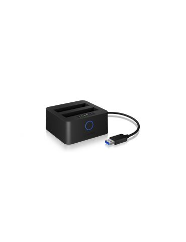 RaidSonic IB-2502CL-U3 stație docking driver stocare Negru