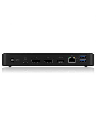 ICY BOX IB-DK2405-C Prin cablu USB 3.2 Gen 1 (3.1 Gen 1) Type-C Negru