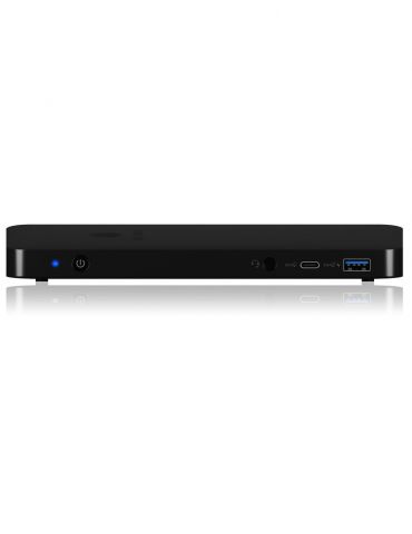 ICY BOX IB-DK2405-C Prin cablu USB 3.2 Gen 1 (3.1 Gen 1) Type-C Negru
