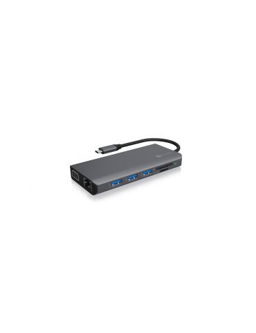 ICY BOX IB-DK4070-CPD Prin cablu USB 3.2 Gen 1 (3.1 Gen 1) Type-C Antracit, Negru - Tik.ro