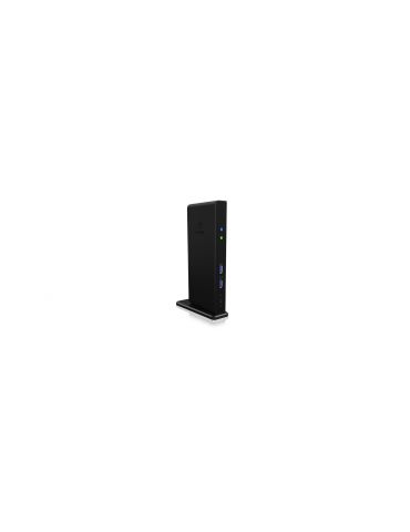 ICY BOX IB-DK2251AC Prin cablu USB 3.2 Gen 2 (3.1 Gen 2) Type-A Negru