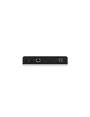 ICY BOX IB-DK2251AC Prin cablu USB 3.2 Gen 2 (3.1 Gen 2) Type-A Negru