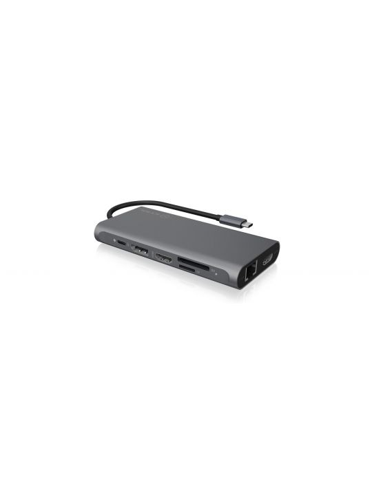 ICY BOX IB-DK4050-CPD Prin cablu USB 3.2 Gen 1 (3.1 Gen 1) Type-C Antracit