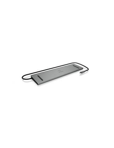 ICY BOX IB-DK2106-C Prin cablu USB 3.2 Gen 1 (3.1 Gen 1) Type-C Antracit, Negru - Tik.ro