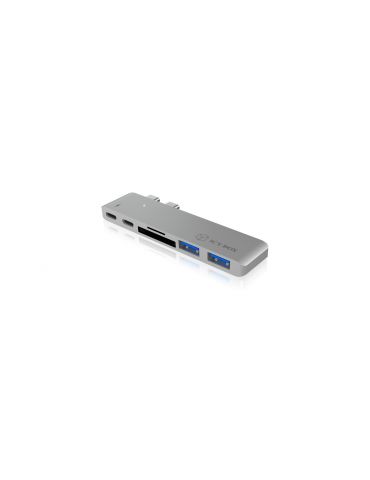 ICY BOX IB-DK4036-2C Prin cablu USB 3.2 Gen 1 (3.1 Gen 1) Type-C Argint