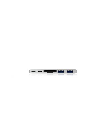 ICY BOX IB-DK4036-2C Prin cablu USB 3.2 Gen 1 (3.1 Gen 1) Type-C Argint