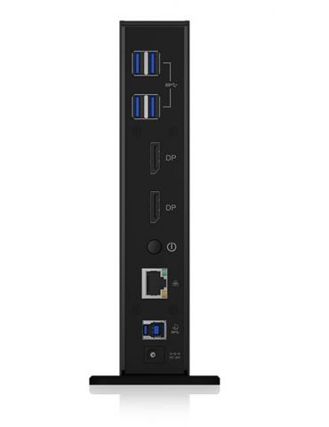 ICY BOX IB-DK2242AC Prin cablu USB 3.2 Gen 1 (3.1 Gen 1) Type-A Negru