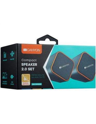 Canyon wired stereo speaker 1.2m cable with usb2.0 & 3.5mm Canyon - 1