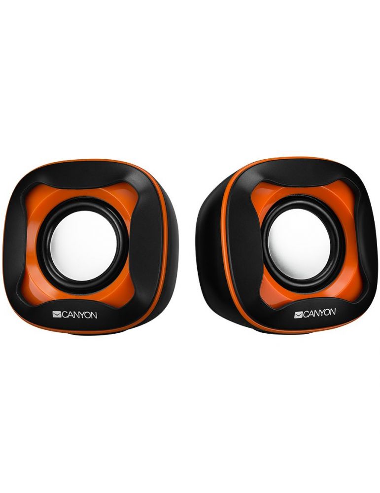 Usb 2.0 speaker black +orange 021c 2*3w 4 ohm abs