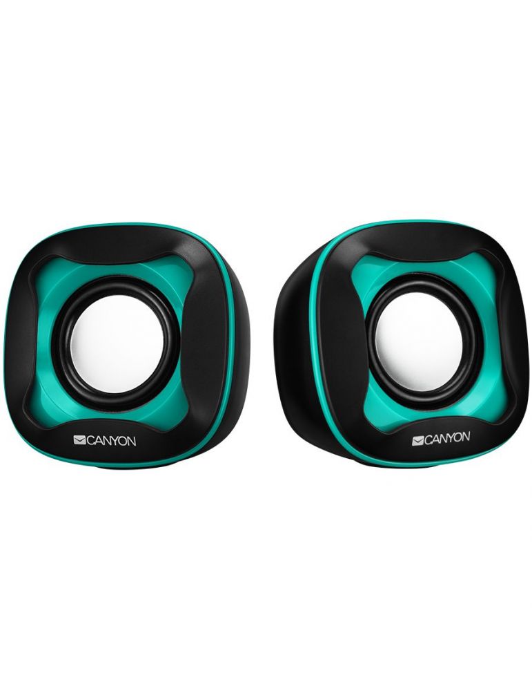 Usb 2.0 speaker black+light blue 7472c 2*3w 4 ohm abs