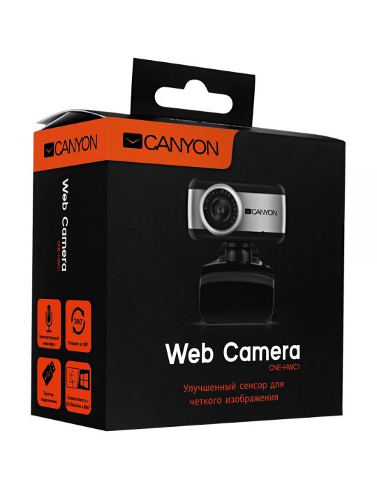 Canyon enhanced 0.3 megapixels resolutions webcam with usb 2.0 connector Canyon - 1