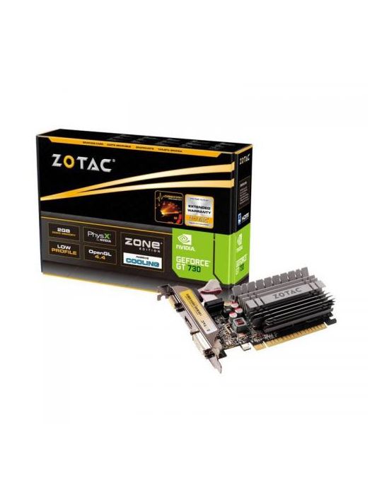 Placa Video Zotac nVidia GeForce GT 730 Zone Edition 2GB, GDDR3, 64bit, Low profile Bracket Zotac - 1