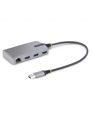 StarTech.com 5G3AGBB-USB-A-HUB hub-uri de interfață USB 3.2 Gen 1 (3.1 Gen 1) Type-A 5000 Mbit s Gri - Tik.ro