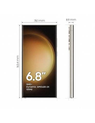 Samsung Galaxy S23 Ultra SM-S918B 17,3 cm (6.8") Dual SIM Android 13 5G USB tip-C 12 Giga Bites 512 Giga Bites 5000 mAh Cremă