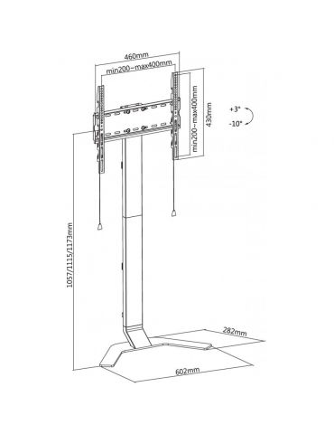 Techly ICA-TR47 stand TV mobilier pentru combine audio