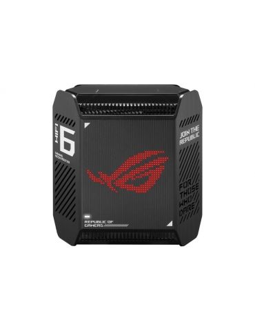 ASUS ROG Rapture GT6 AX10000 AiMesh 1 Pack Tri-band (2.4 GHz   5 GHz   5 GHz) Wi-Fi 6 (802.11ax) Negru 4 Intern - Tik.ro