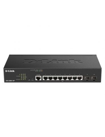 D-Link DGS-2000-10P switch-uri Gestionate L2 L3 Gigabit Ethernet (10 100 1000) Power over Ethernet (PoE) Suport 1U Negru - Tik.ro