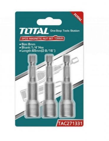 Total - set 3chei 13mm -1/4... - Tik.ro