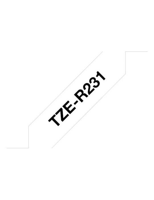 Brother TZE-R231 benzi pentru etichete Negru pe alb