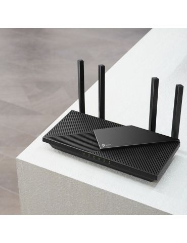 TP-Link Archer AX55 Pro router wireless Gigabit Ethernet Bandă dublă (2.4 GHz  5 GHz) Negru