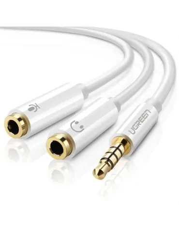 Ugreen 10789 cablu audio 0,15 m 3.5mm 2 x 3.5mm Alb - Tik.ro