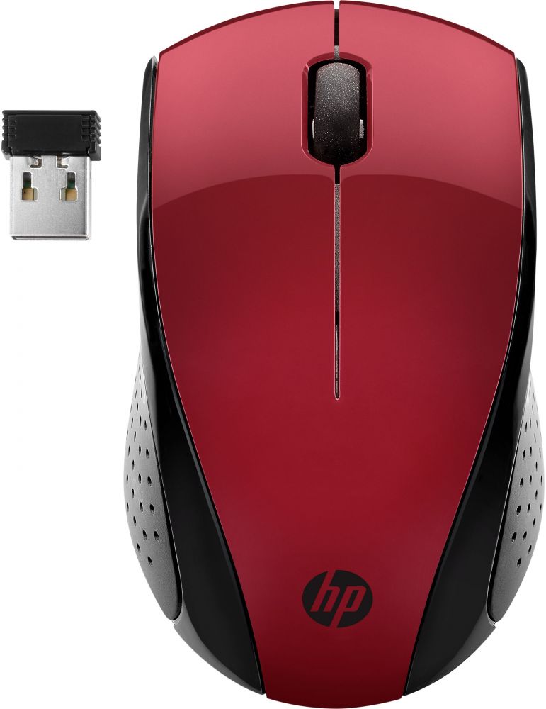 Mice & Trackballs Mouse optic, HP 220, wireless, rosu/negru