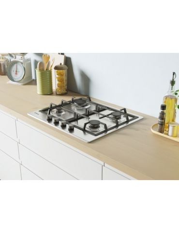 Candy Timeless CHG6BRX Din oţel inoxidabil Încorporat 60 cm Gaz 4 zonă(e)