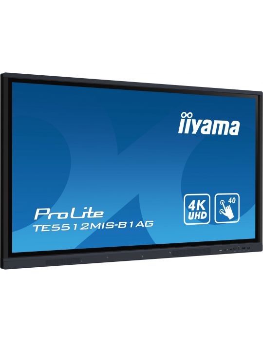 iiyama TE5512MIS-B1AG Afișaj Semne Panou informare digital de perete 139,7 cm (55") LED Wi-Fi 400 cd m² 4K Ultra HD Negru Ecran