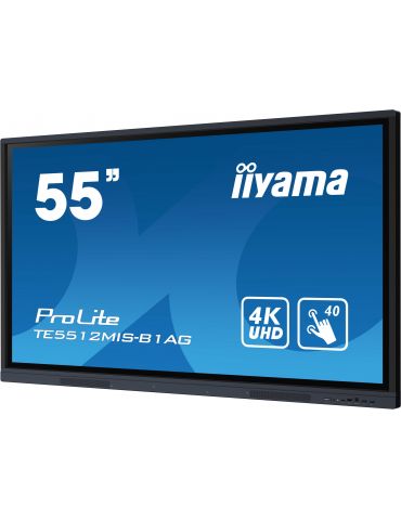 iiyama TE5512MIS-B1AG Afișaj Semne Panou informare digital de perete 139,7 cm (55") LED Wi-Fi 400 cd m² 4K Ultra HD Negru Ecran