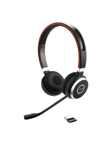 Jabra Evolve 65 SE Căști Fără fir Bandă de fixare pe cap Birou Call center Micro-USB Bluetooth Negru