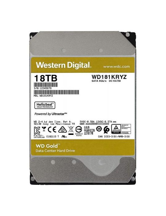 HDD Server Western Digital Gold Enterprise Class, 18TB, SATA, 3.5inch, Bulk Wd - 2