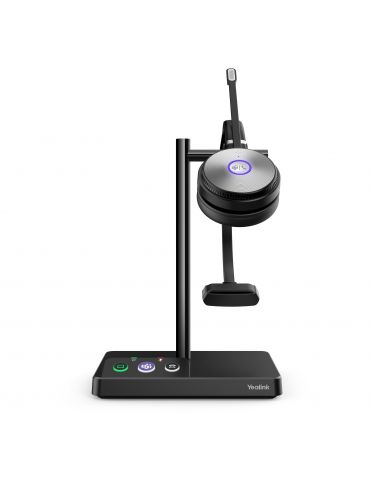 Yealink WH62 Mono Teams Sistem personal de conferințe audio Fără fir Bandă de fixare pe cap Birou Call center Micro-USB Stand