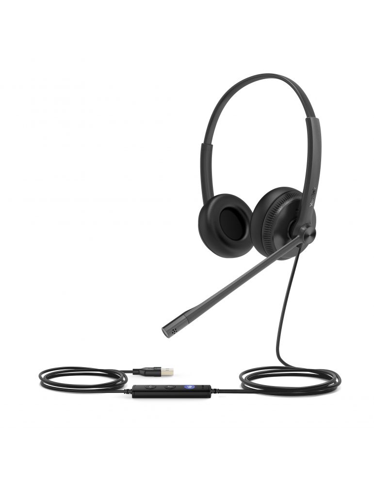 Yealink UH34 Dual Teams Căști Prin cablu Bandă de fixare pe cap Birou/Call center USB Tip-A Negru