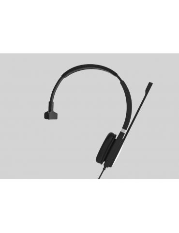 Yealink UH36 Mono Căști Prin cablu Bandă de fixare pe cap Birou Call center USB Tip-A Negru, Argint