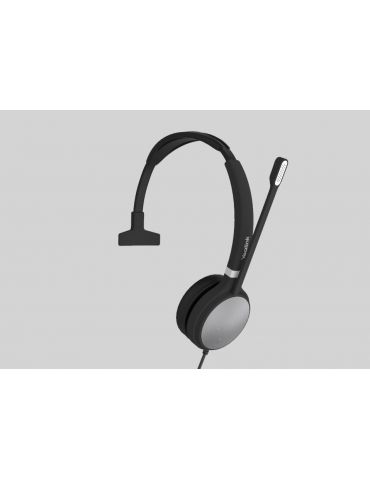 Yealink UH36 Mono Căști Prin cablu Bandă de fixare pe cap Birou Call center USB Tip-A Negru, Argint
