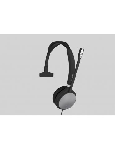 Yealink UH36 Mono Căști Prin cablu Bandă de fixare pe cap Birou Call center USB Tip-A Negru, Argint