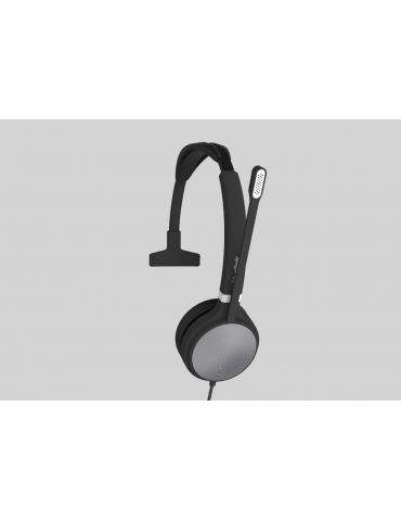 Yealink UH36 Mono Căști Prin cablu Bandă de fixare pe cap Birou Call center USB Tip-A Negru, Argint