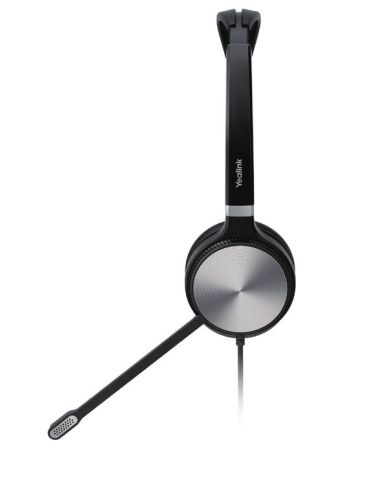 Yealink UH36 Dual Căști Prin cablu Bandă de fixare pe cap Birou Call center USB Tip-A Negru, Argint