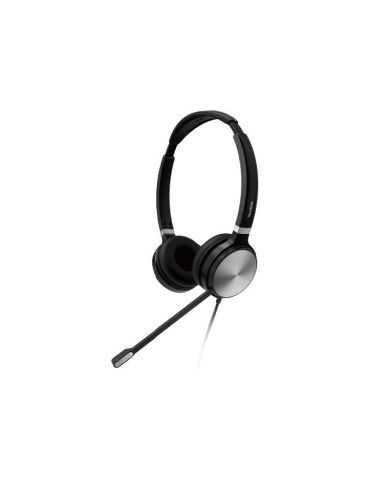 Yealink UH36 Dual Căști Prin cablu Bandă de fixare pe cap Birou Call center USB Tip-A Negru, Argint