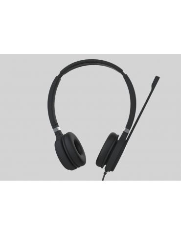 Yealink UH36 Dual Căști Prin cablu Bandă de fixare pe cap Birou Call center USB Tip-A Negru, Argint