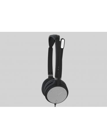 Yealink UH36 Dual Căști Prin cablu Bandă de fixare pe cap Birou Call center USB Tip-A Negru, Argint